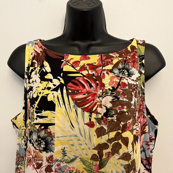 J. Jill Floral Sleeveless Shift Mini Dress, Size Small - Picture 3 of 9